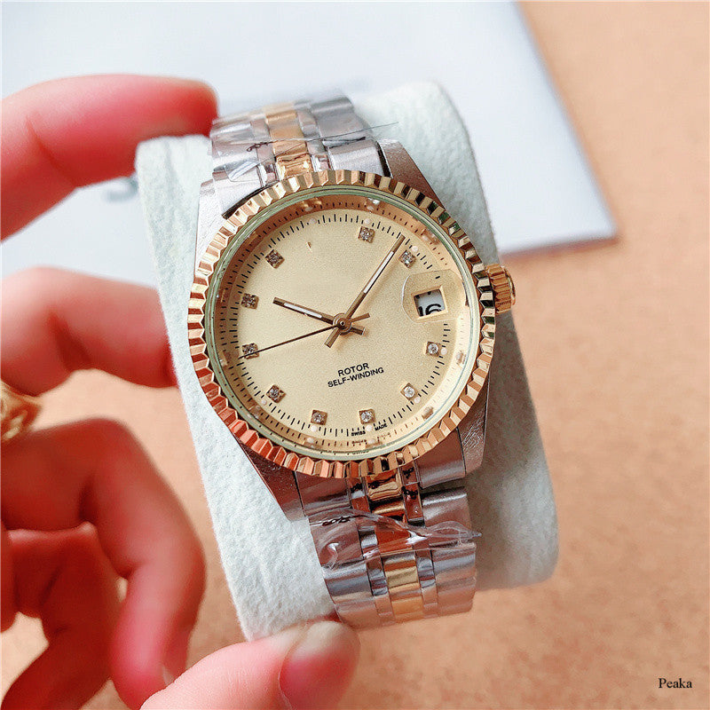 Stainless Steel Self-Winding Mechanical Watch for Men