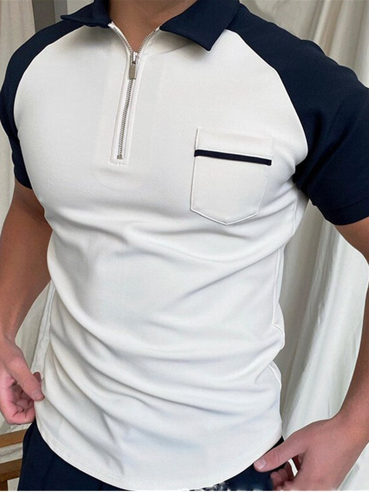 Printed & Solid Color Polo Shirt for Men