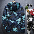 Camouflage Hooded Jacket – Luminous Zipper Windbreaker