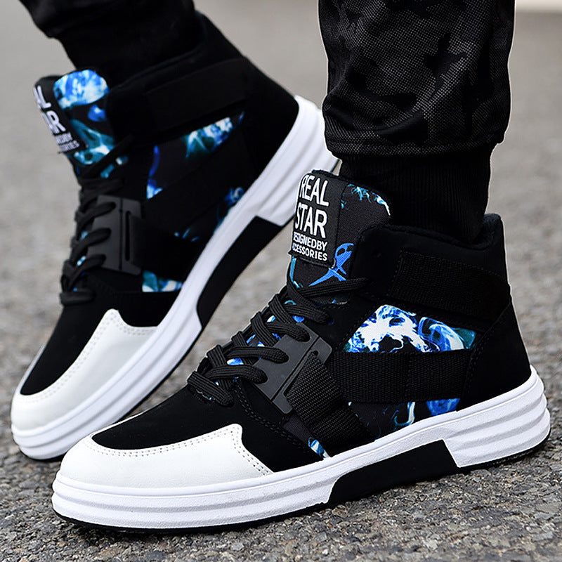 Camouflage High-Top Sneakers – Street Style Shoes