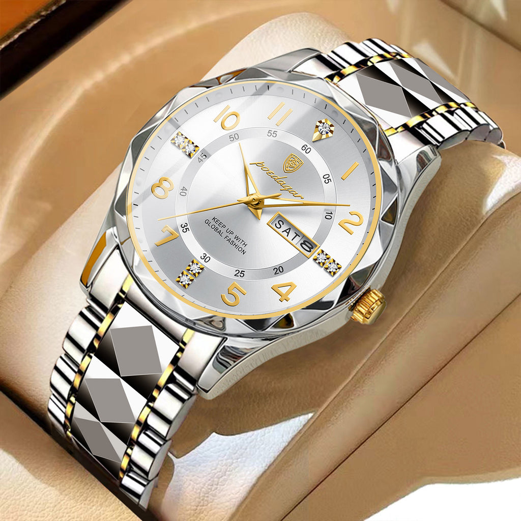 Poedagar Waterproof Quartz Men’s Watch – Luxury Design