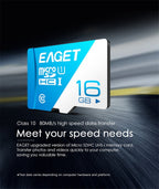 Carte microSD EAGET T1 – Carte mémoire haute vitesse
