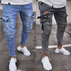 Cargo Hole Denim Jeans – Fashion Ripped Jeans