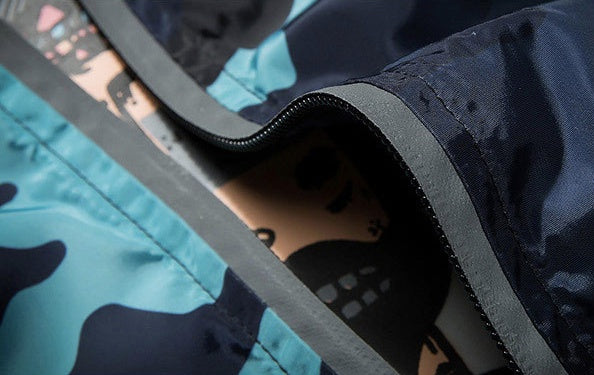 Camouflage Hooded Jacket – Luminous Zipper Windbreaker