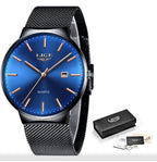 LIGE Waterproof Men’s Watch – Sports Luxury Design