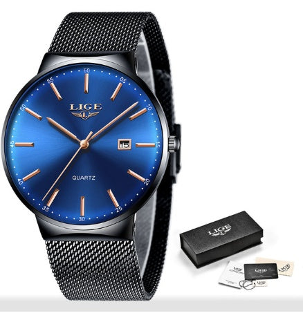 LIGE Waterproof Men’s Watch – Sports Luxury Design