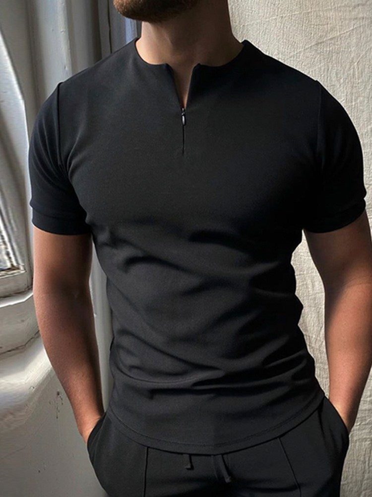 Printed & Solid Color Polo Shirt for Men