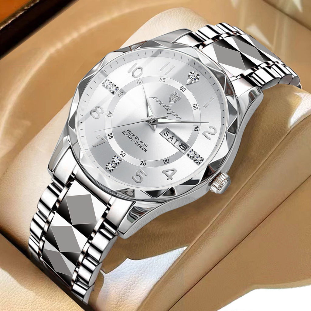 Poedagar Waterproof Quartz Men’s Watch – Luxury Design