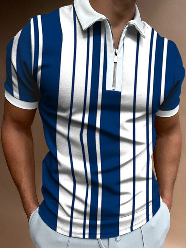 Printed & Solid Color Polo Shirt for Men