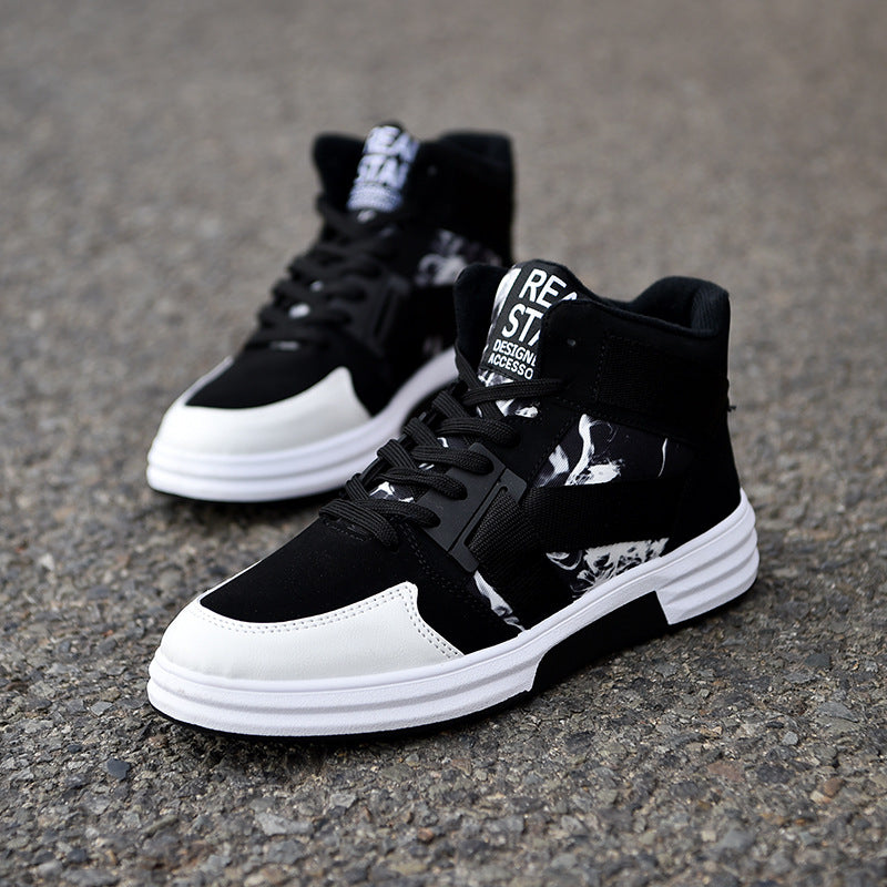 Camouflage High-Top Sneakers – Street Style Shoes