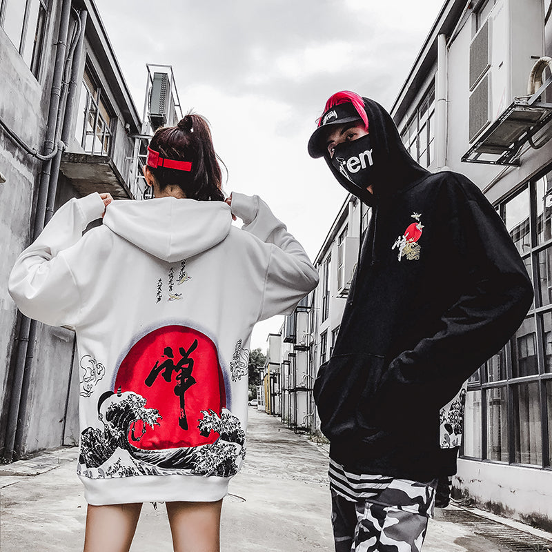 Men’s Oversized Hoodie – Chinese Streetwear Sweatshirt