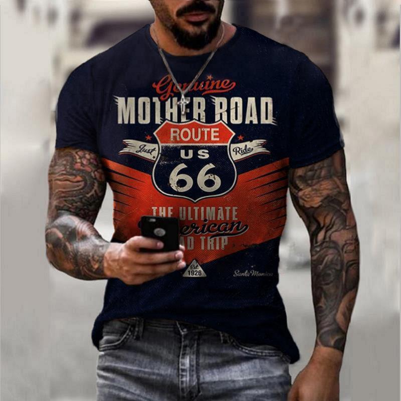 Retro Route 66 Men’s Oversized T-Shirt