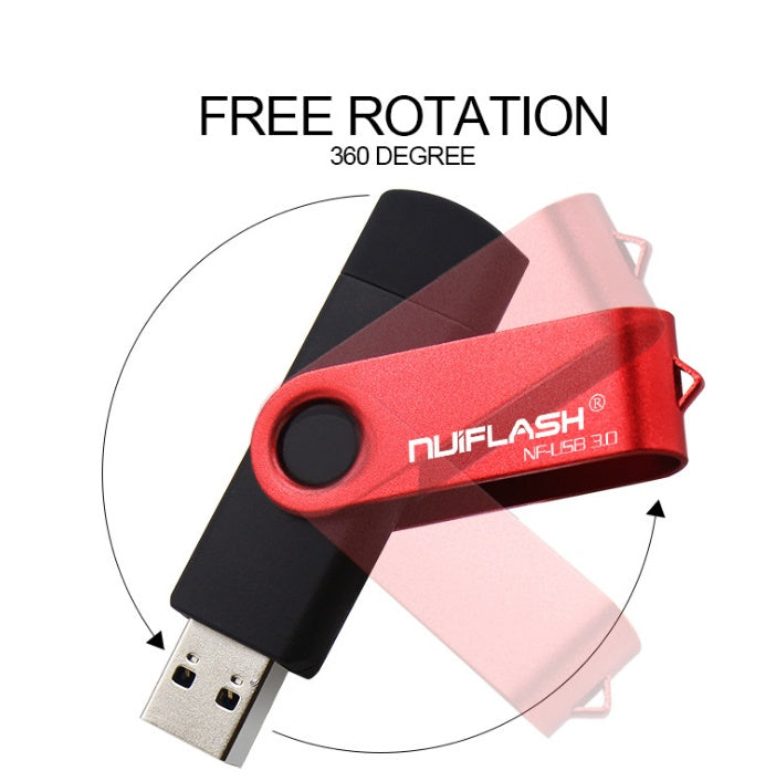 2-in-1 OTG USB 3.0 Flash Drive for Android, iPhone & PC (16GB–128GB)
