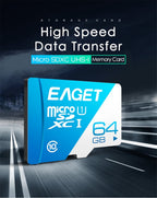 Carte microSD EAGET T1 – Carte mémoire haute vitesse