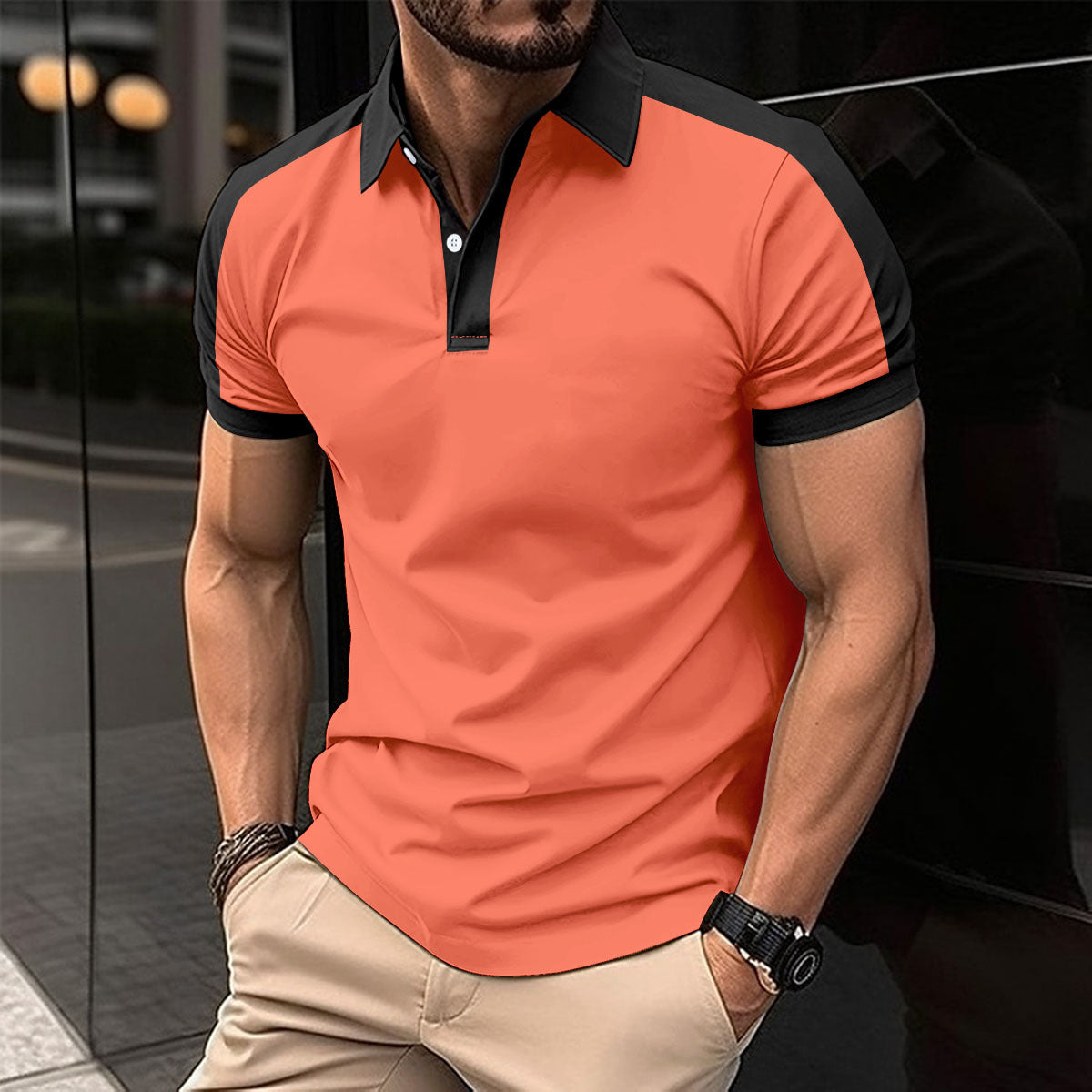 Short Sleeve Business Polo Shirt for Men