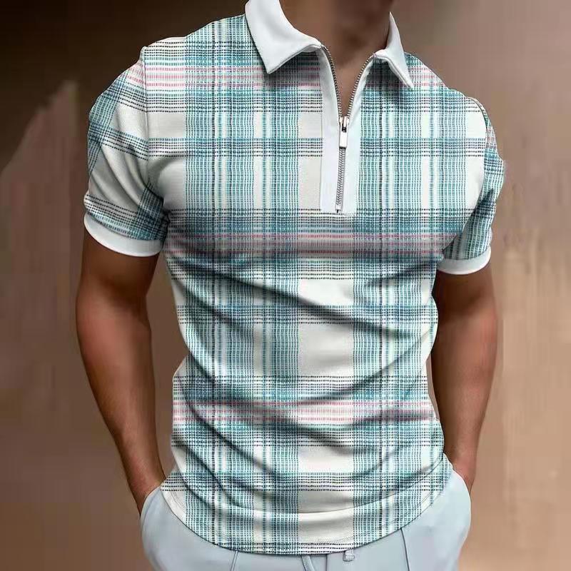 Printed & Solid Color Polo Shirt for Men