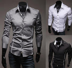 Men’s Premium Cotton Slim Fit Long Sleeve Shirt