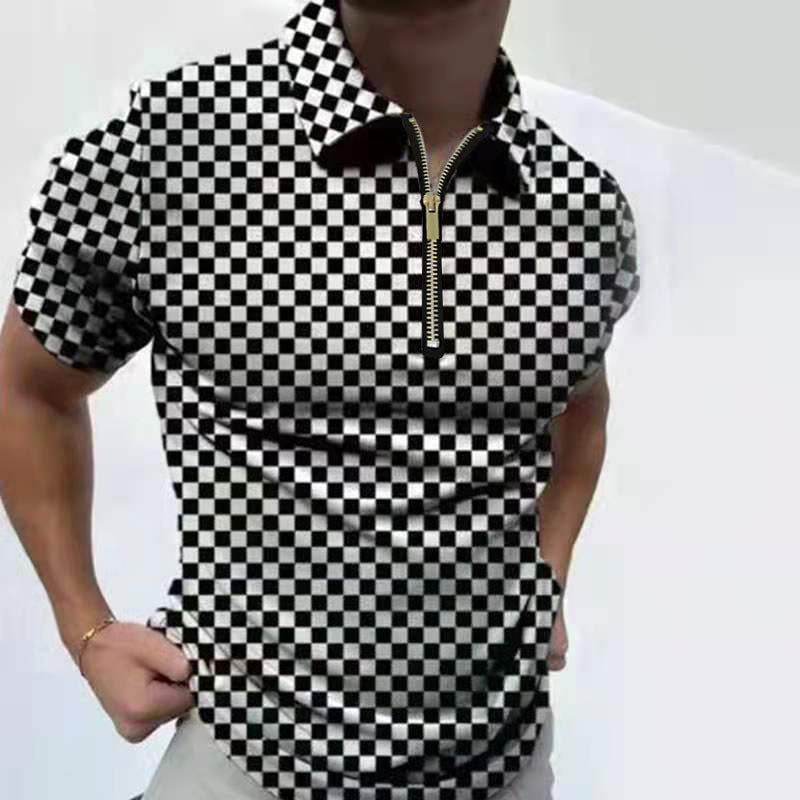Printed & Solid Color Polo Shirt for Men