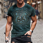 Retro Route 66 Men’s Oversized T-Shirt