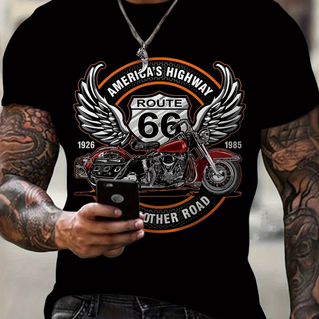 Retro Route 66 Men’s Oversized T-Shirt