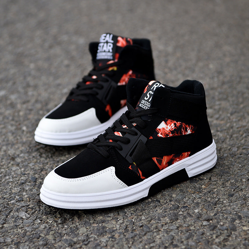 Camouflage High-Top Sneakers – Street Style Shoes