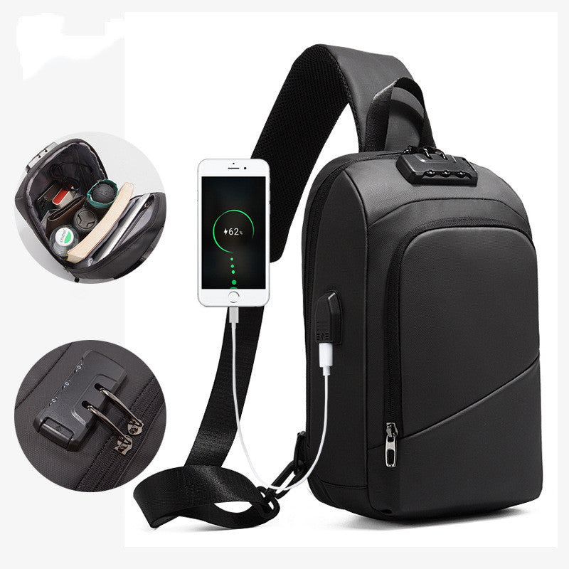 Anti-Theft Chest Bag with USB Charging Port