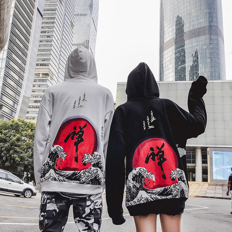 Men’s Oversized Hoodie – Chinese Streetwear Sweatshirt