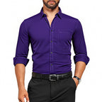 Breathable Wrinkle-Resistant Long Sleeve Shirt for Men