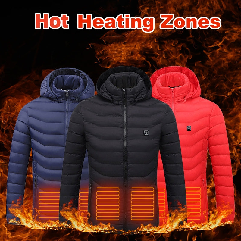 USB Heated Jacket for Men – Electric Thermal Coat