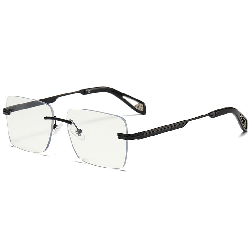 Frameless Square Retro Sunglasses – Fashion Eyewear