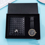 Coffret cadeau montre homme, portefeuille et sac en cuir