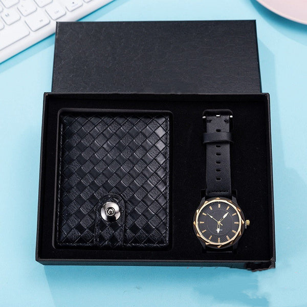 Men’s Watch Wallet Leather Bag Gift Set