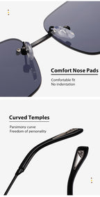 Frameless Square Retro Sunglasses – Fashion Eyewear