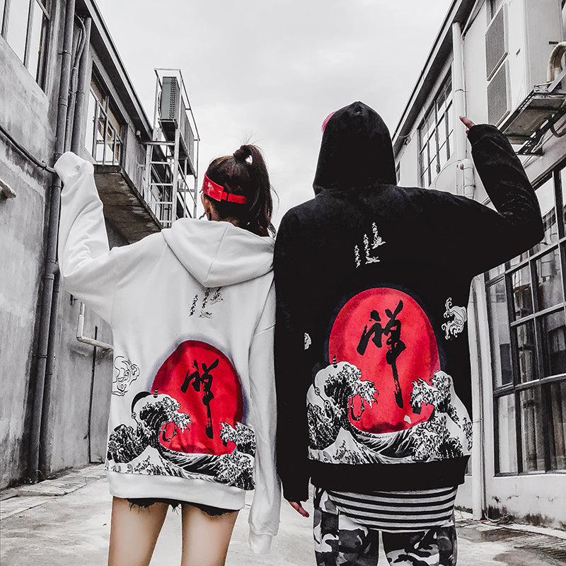 Men’s Oversized Hoodie – Chinese Streetwear Sweatshirt