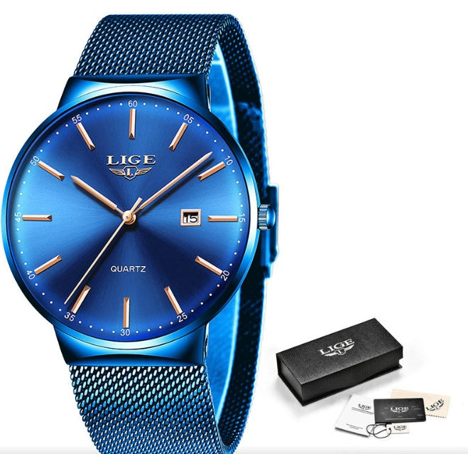 LIGE Waterproof Men’s Watch – Sports Luxury Design