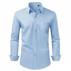 Breathable Wrinkle-Resistant Long Sleeve Shirt for Men