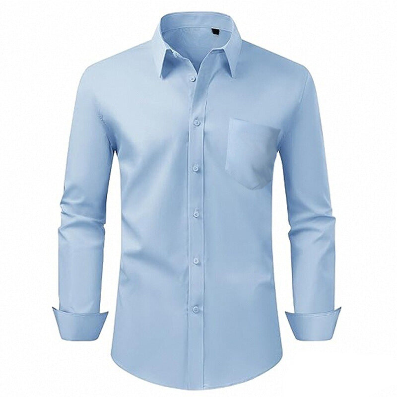 Breathable Wrinkle-Resistant Long Sleeve Shirt for Men