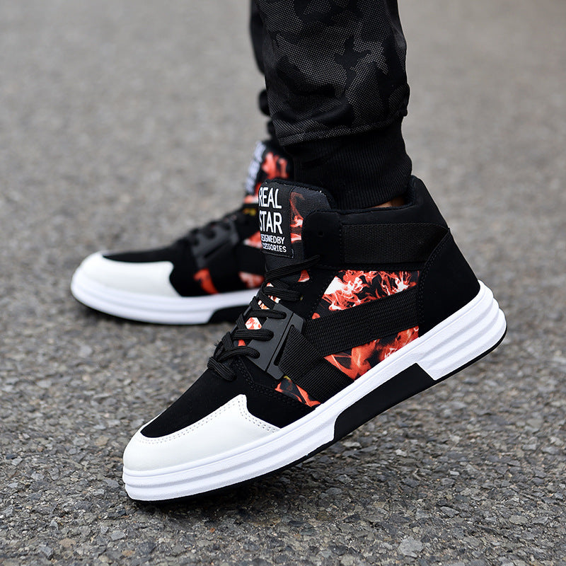 Camouflage High-Top Sneakers – Street Style Shoes