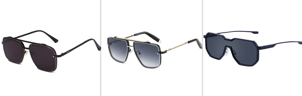 Twin-Beam Metal Sunglasses for Men – Luxury Shades