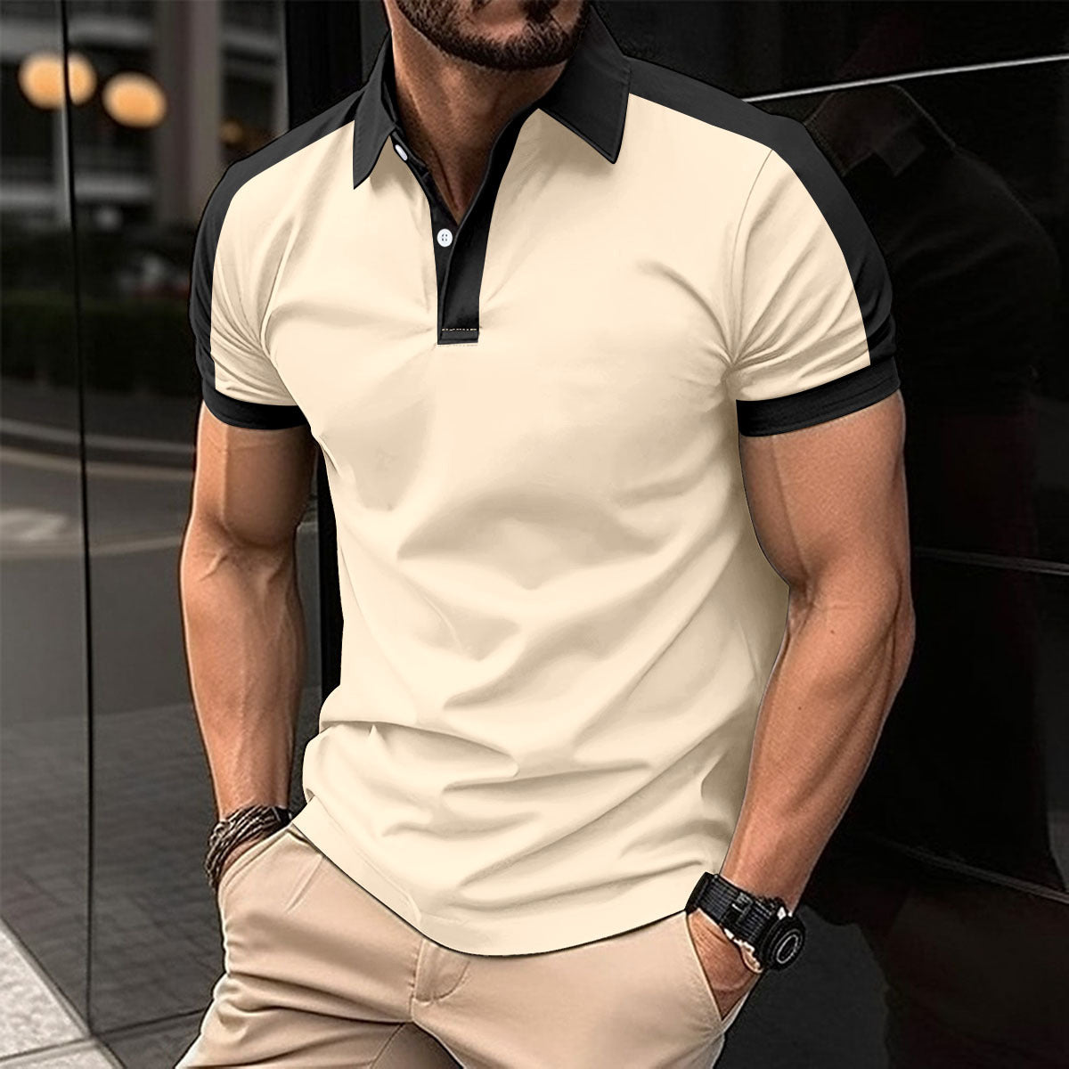 Short Sleeve Business Polo Shirt for Men