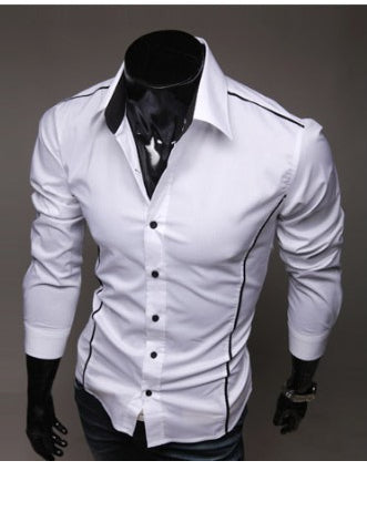 Men’s Premium Cotton Slim Fit Long Sleeve Shirt