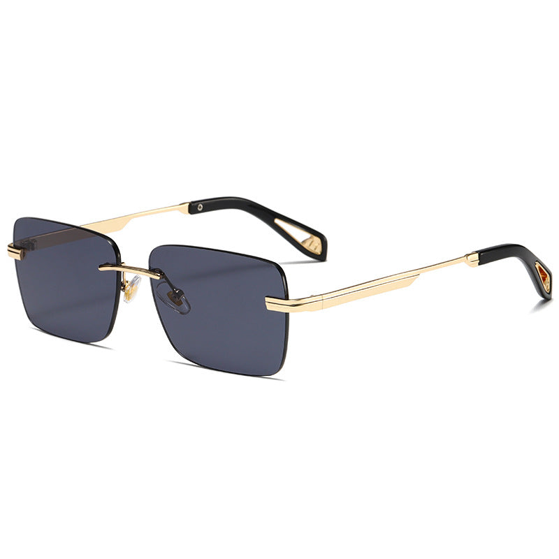 Frameless Square Retro Sunglasses – Fashion Eyewear