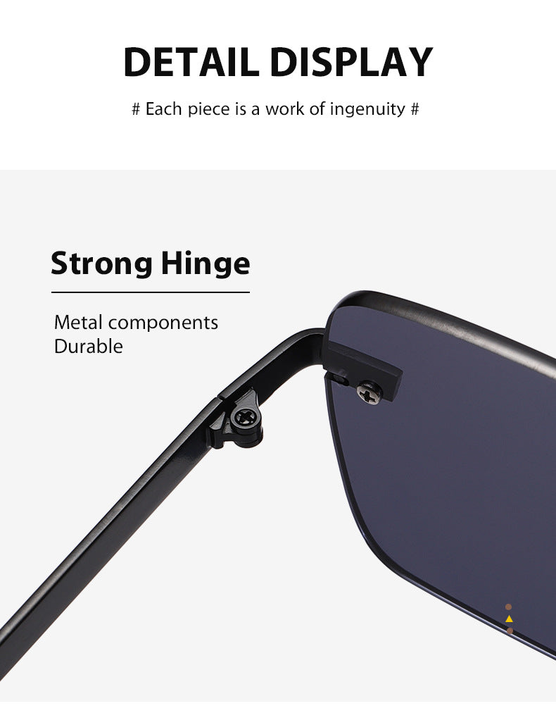 Frameless Square Retro Sunglasses – Fashion Eyewear