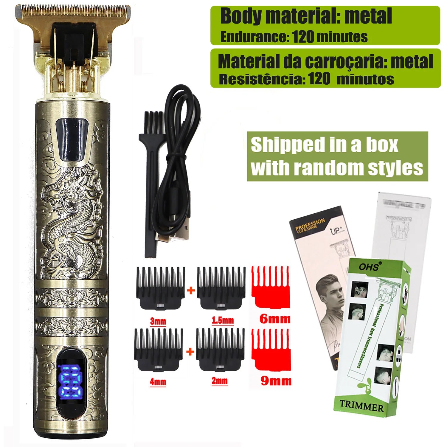 T9 Professional Hair Clipper & Beard Trimmer for Men