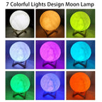 7-Color LED Moon Galaxy Night Light – Bedroom Decor Lamp