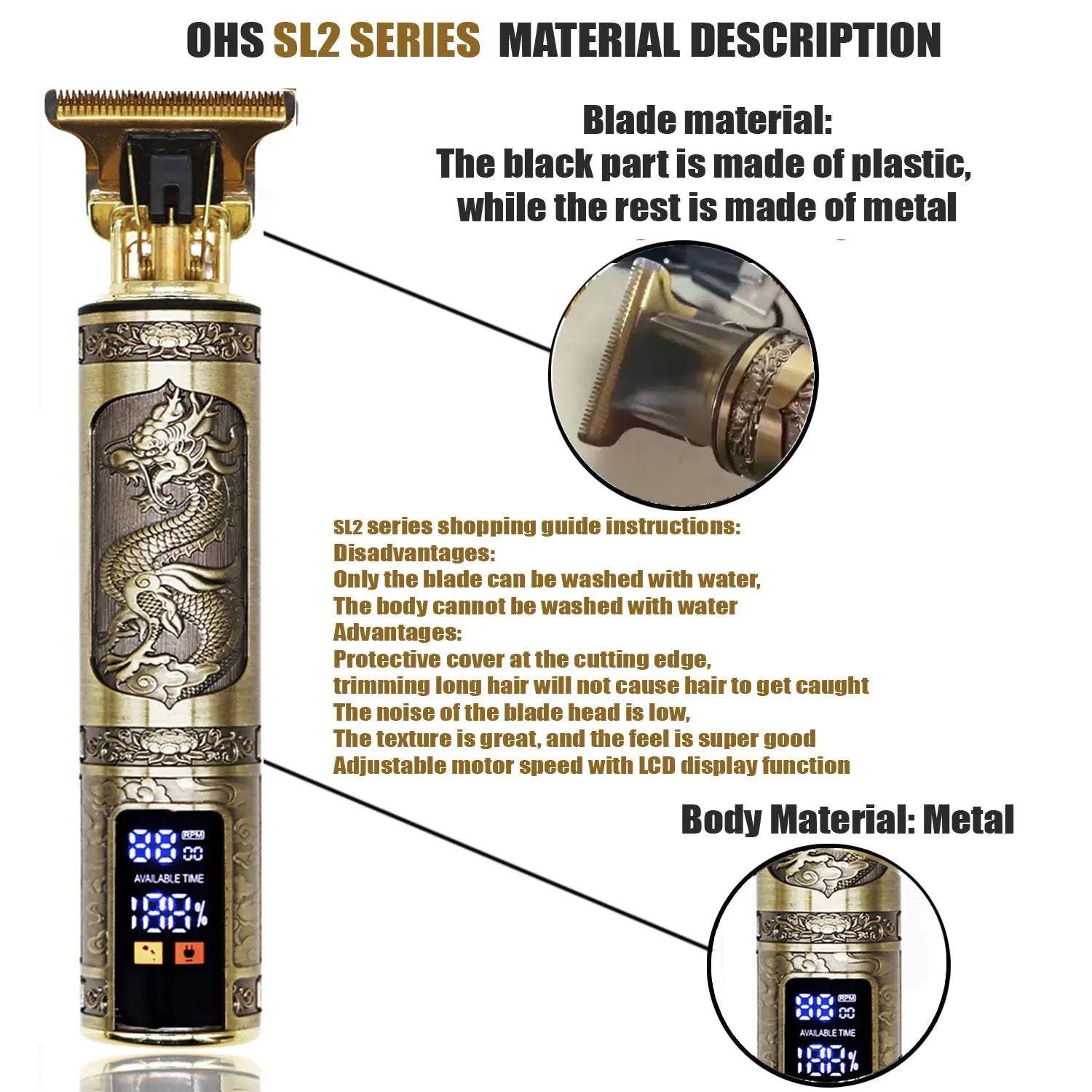 T9 Professional Hair Clipper & Beard Trimmer for Men