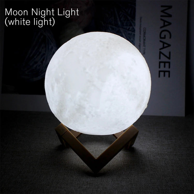 7-Color LED Moon Galaxy Night Light – Bedroom Decor Lamp