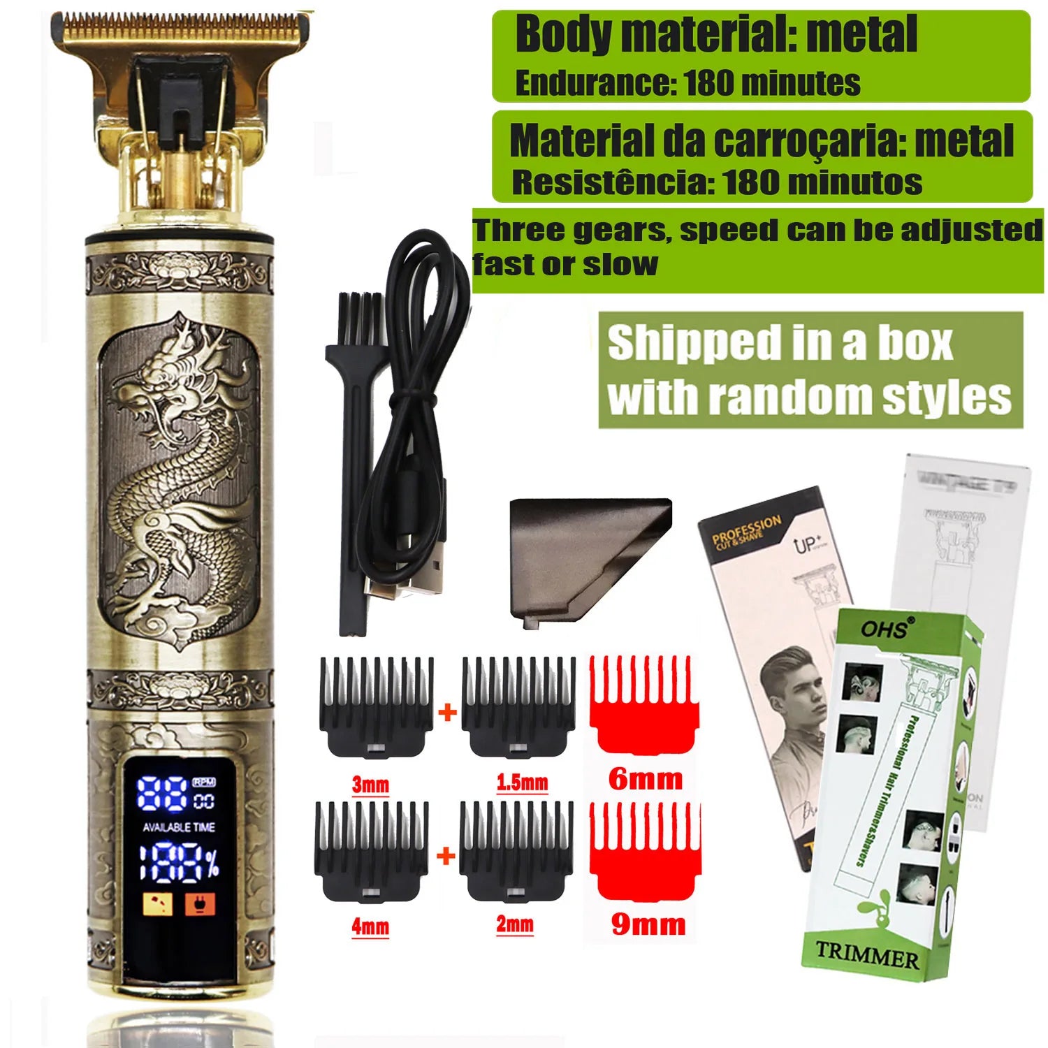 T9 Professional Hair Clipper & Beard Trimmer for Men