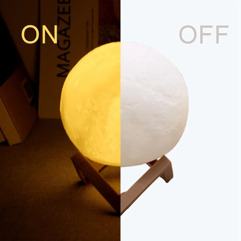 7-Color LED Moon Galaxy Night Light – Bedroom Decor Lamp