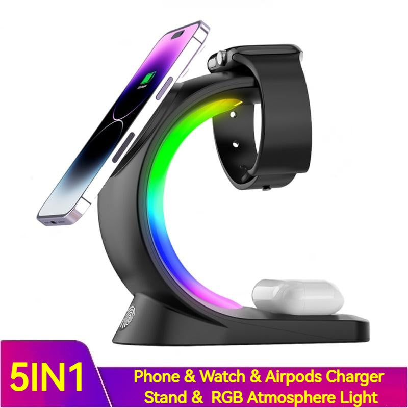 4-in-1 Magnetic Wireless Charger – Fast Charging Station